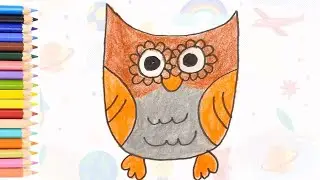 How to draw an owl | owl drawing | owl drawing easy | owl drawing colour | owl drawing tutorial