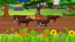 Cartoon background video no copyright | animated background | animated cartoon village background