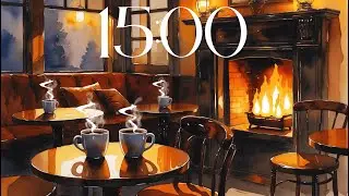 15 Minute Countdown Timer - Cozy Coffee Shop With Fireplace & Music (Jazz)