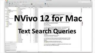 NVivo 12 for Mac Text Search Queries