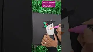 DIY Snowman Christmas Tree Decoration 🎄✨/Popsicle Stick Craft for Kids!