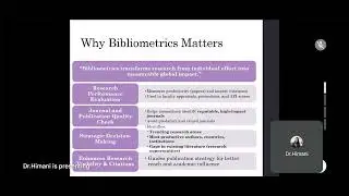 Fundamentals on Biblometric analysis By Dr Himani Sharma , Advanced research methodology  IPREMS 