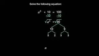 Algebraic Thinking: Using Square Roots to solve equations