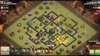 Clash Of Clans - Hog ft golem attack Strategy th9 3 Stars