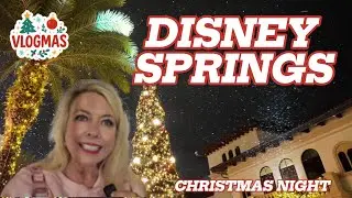 Disney Springs at the Holidays Nighttime fun | Jock Lindsey&rsquo;s Holiday Bar + Tree Stroll 🎄✨🍹Vlogmas