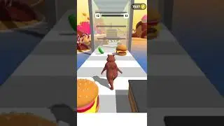 Body Run 3D! Max Level 🍔🐰🍔 Gameplay Walkthrough (iOS, Android) Avoid Burgers! D.se0801