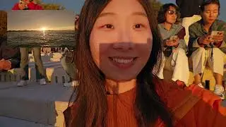 20251004 18:20 watching sunset with the sound of Sea Organ (Morske orgulje) in Zadar, Croatia