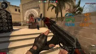Intel UHD Graphics 610 -- Intel Pentium Gold G5400 -- CSGO FPS Test Mirage 720p