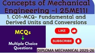 CO1 MCQ   Week 1 Fundamental and Derived units