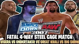 Visera Vs Undertaker Vs Khali Vs Big Show - A.I Vs A.I Cage Match (Smackdown Vs Raw 2007 Simulation)