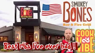 BEST BBQ RIBS I'VE EVER HAD! SMOKEY BONES REVIEW ! MICHIGAN USA 🇺🇸 M dot R - Cook & Vibe