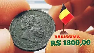 A rara moeda 20 R&Eacute;IS 1869 , nasceu na EUROPA e vale muito dinheiro,olha esses valores atualizados.