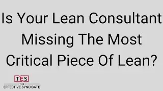 If You Are Considering Hiring A Lean Consultant, You Need To Know This Secret! - Coaching Video