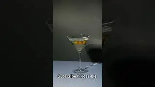 Martini with olive garnish #shorts