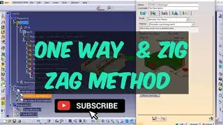 Profile Contouring - Open Contour One way & Zigzag Method/CATIA V5/Tutorial videos/CADCAM Tutorials