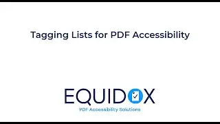 Tagging Lists for PDF Accessibility AD