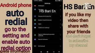 where is auto redial option in Android mobile phone