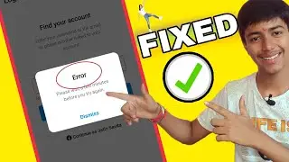 Instagram Error Please Wait a Few Minutes Problem Solved | Instagram Account Login Problem |