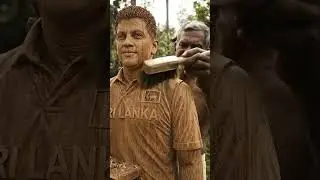 Roshan Mahanama Wooden Craft Statue | Sri Lankan Cricket Legend 1996 🏏 #shorts