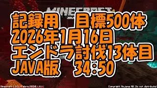 【マイクラ】エンドラ討伐13体目【JAVA版】2026/1/16