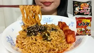【ASMR】BTS 정국이 먹었던 불그리 먹어봤어? プルグリ食べた？咀嚼音　(mukbang eating sounds)