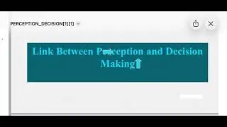 Perception and individual decision making part 1 organizational behavior 