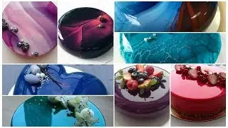 طريقة تزيين الكيك بالكلاصاج ميروار روعة كأنها لوحات فنية ستبهركMIRROR GLAZE CAKE DECORATING