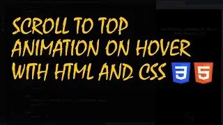 Scroll To Top Animation On Hover With Html and Css
