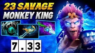 23SAVAGE (Monkey King) - 19 min ez game!! / Dota Pro Gameplay