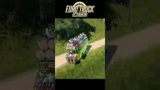 Bus Challenge on the World's Dangerous Roads with overloaded bus in Ets2 #shorts #ets2gameplay