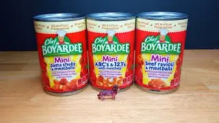 Unboxin Doxin - Chef Boyardee Mini Pasta Shells, Mini ABC's & 123's, And Mini Beef Ravioli