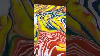 Very Vibrant Split Cup Pour Using Tetradic Color Scheme 🎨 #fluidart #pourpainting #acrylicpainting