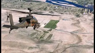 Apache Helicopter Deploys Hellfire Missiles in Tactical Strike Mission to Destroy Military Compound