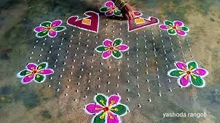 19+10 dots sankranti festival🌺 special beautiful rangoli simple easy🌺 rangoli design
