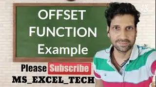 #EXCEL #OFFSET #FUNCTION EXAMPLE