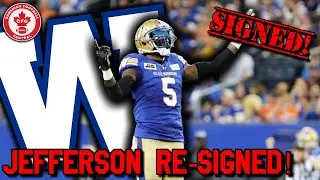Winnipeg Blue Bombers Re-Sign Willie Jefferson to a 1-Year Contract!