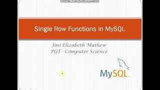 MySQL #30 Single Row Functions Part 1