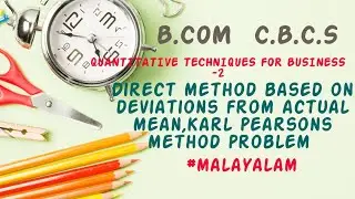 karl pearsons correlation of coefficient #Direct method based from actual mean