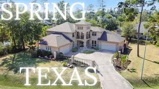 Spring Texas Empty Home Tour &bull; 4-Car Garage &bull; Lake Views &bull;  Pool &bull; Houston Living