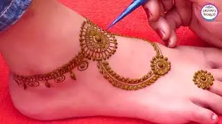 Latest Ornamental Mehndi Designs | Simple Mehndi Designs For Leg | Arabic Henna by Jyoti Sachdeva