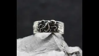 Octopus Kraken Hellfish figure jewelry ring