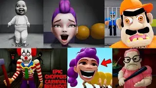 Roblox Escape RUN FROM RUMI WORM OBBY, RUN FROM AI BABY OBBY, EPIC CHOPPER'S CARNIVAL BREAKOUT OBBY
