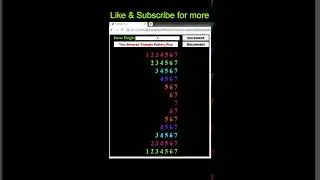 HTML, CSS and JavaScript Code to Print Two Reverse Triangle Number Pattern 