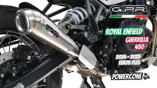 GPR Exhaust System Royal Enfield Guerrilla 450 exhaust Powercone #royalenfield #guerrilla450