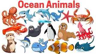 Ocean Animals Vocabulary for Kids 🌊🐠 | Learn 20 Sea Animals with Fun Facts