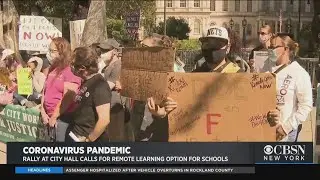 Rally At City Hall Calls For Remote Learning Option For Schools