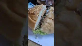 SO SATISFYING BURGER CUTTING #delicious #foodporn