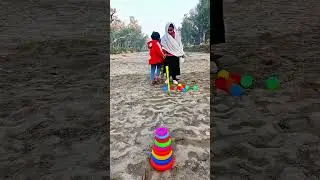Little kids Playing Colorful Ball Game | Fun Kids Outdoor Activity 🌈👧 #kids #funny