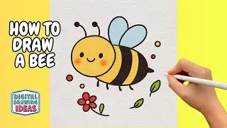 How to Draw a Bee Step by Step - Easy Drawing tutorial