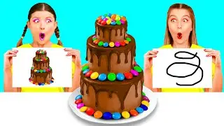 Кто Лучше Нарисует Предмет, Получит Его | Смешные Челленджи с Едой от DaZaZa Challenge
